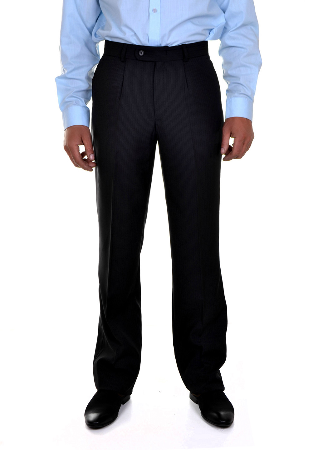 Темно-синие классические демисезонные брюки прямые Ravol