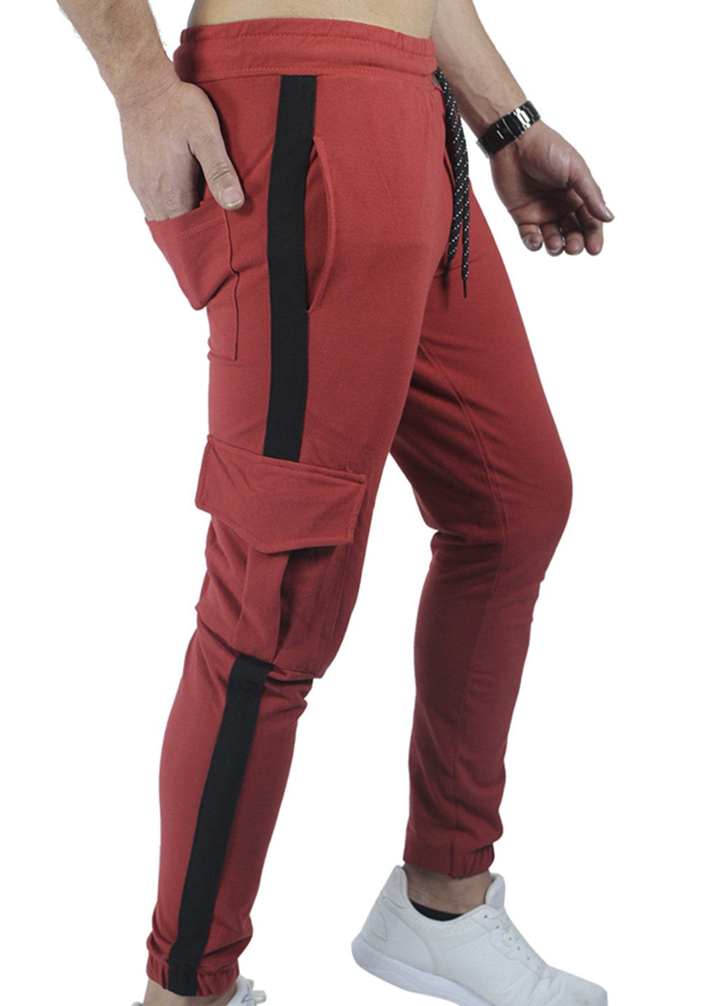 Красные спортивные демисезонные брюки Fiyasko Fashion