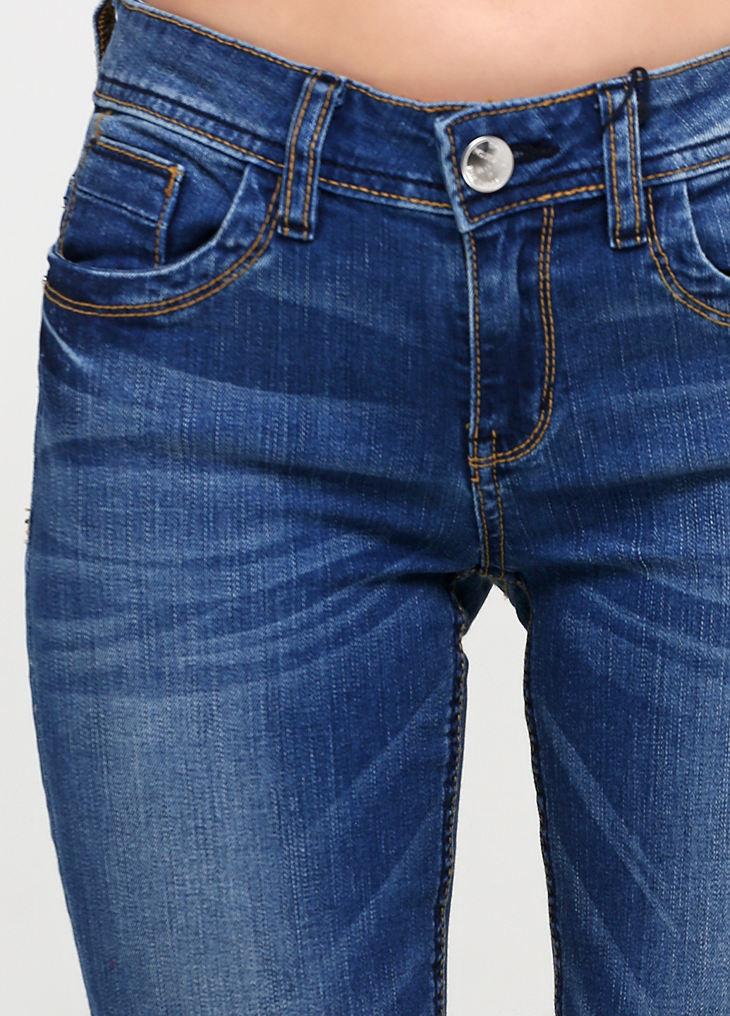 Синие демисезонные зауженные джинсы Tom Tailor