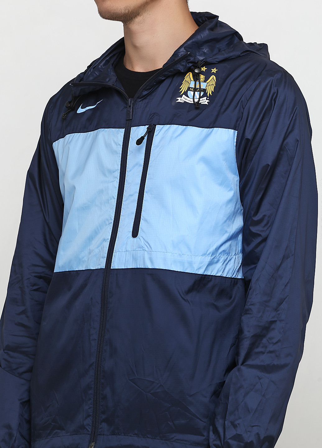 Темно-синяя демисезонная ветровка Nike Manchester City Auth JKT