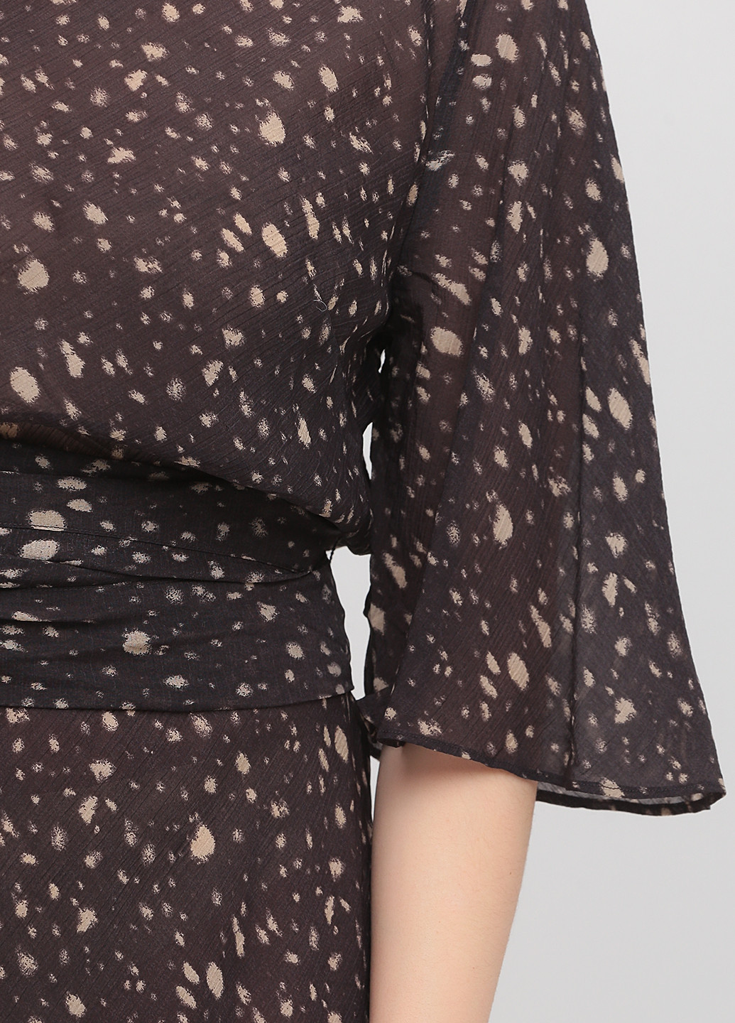 Темно-коричнева кежуал сукня & Other Stories з абстрактним візерунком