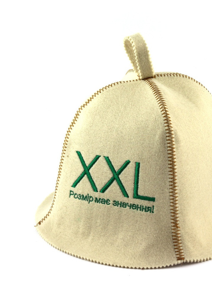 Банна шапка "XXL розмір має значення", штучне хутро, білий (LA-286) Luxyart (252611350)
