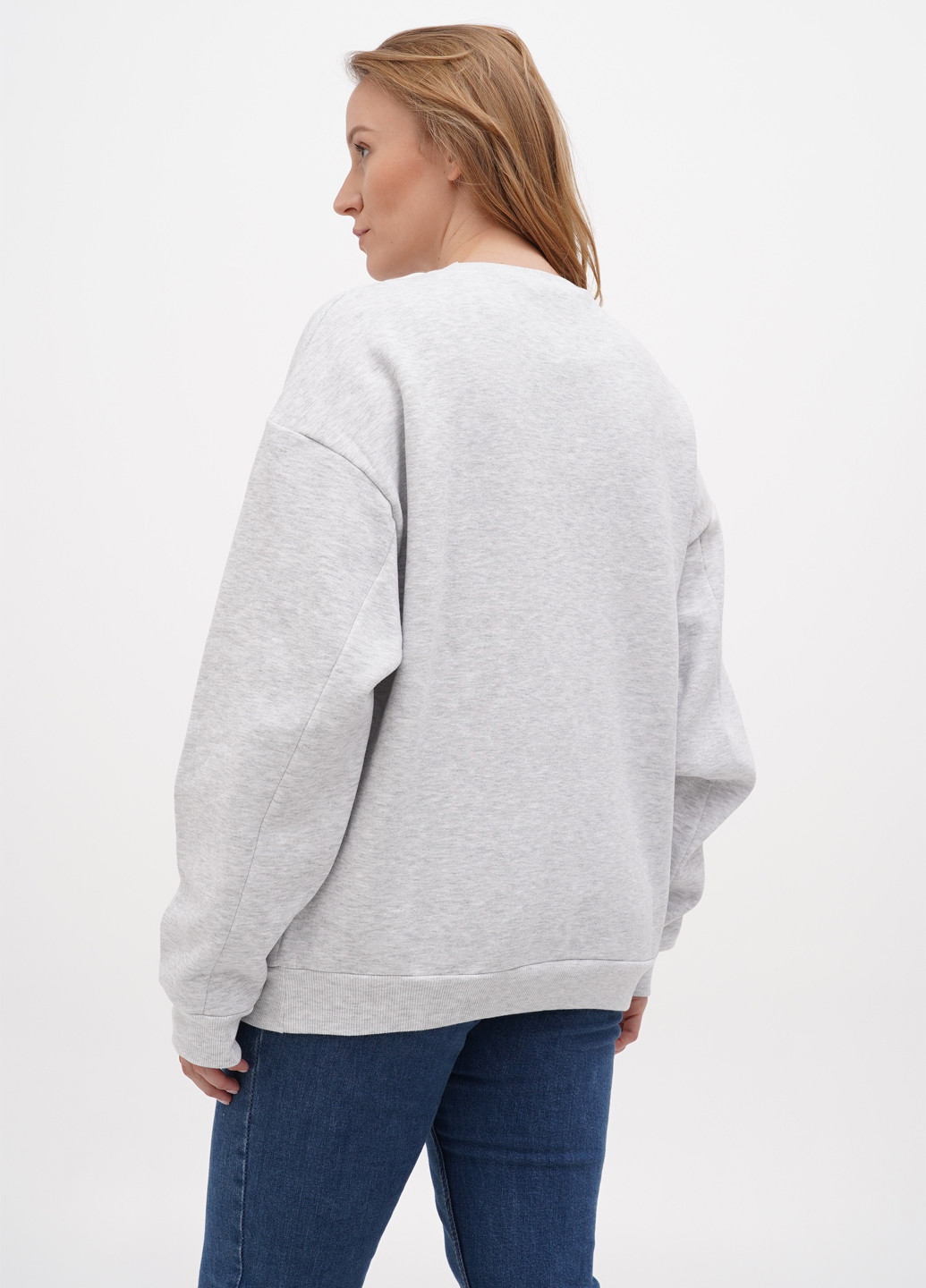 Серый свитшот Boohoo надпись без декора (301652606)