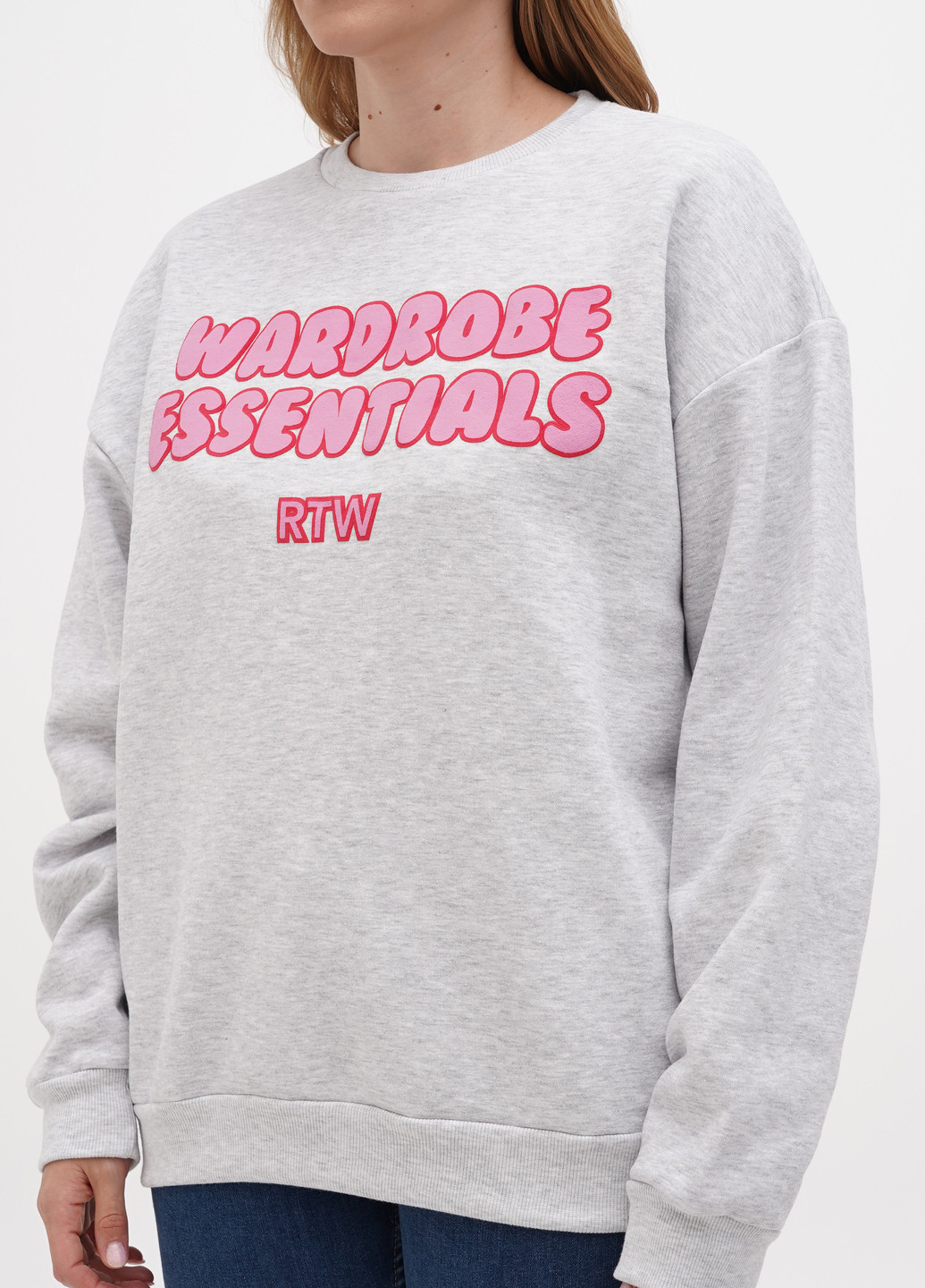 Серый свитшот Boohoo надпись без декора (301652606)