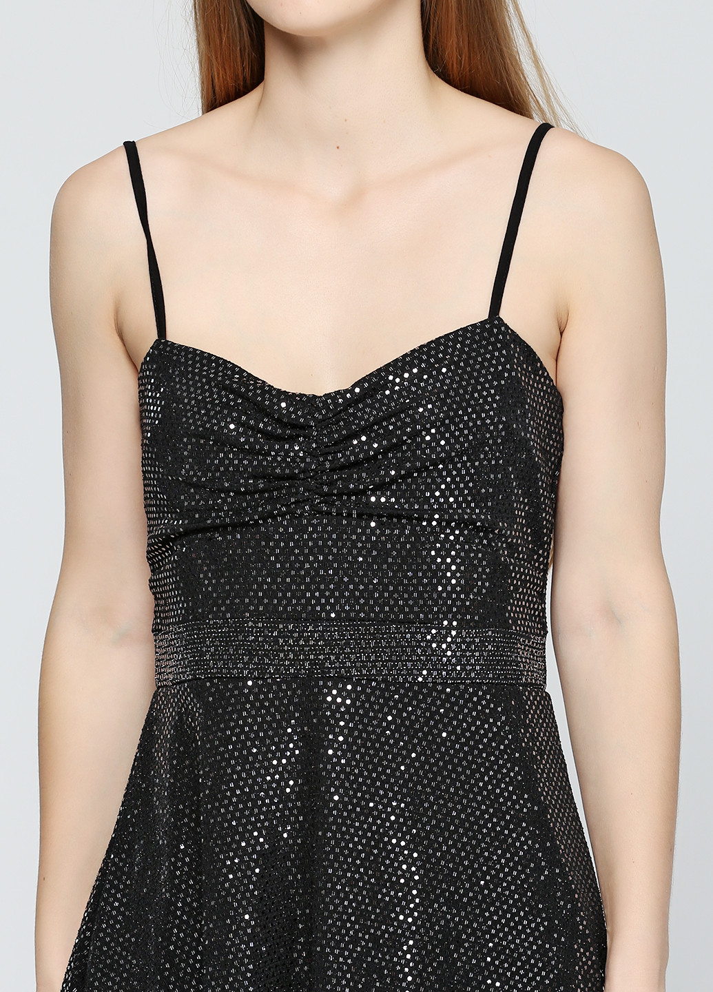 Черное коктейльное платье клеш Cache Cache однотонное