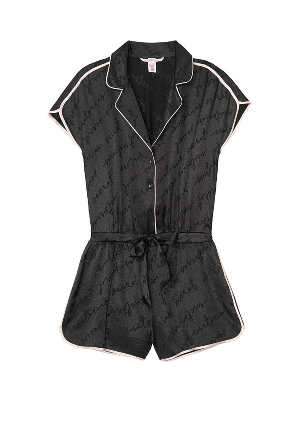 Комбінезон Victoria's Secret комбінезон-шорти чорний домашній віскоза