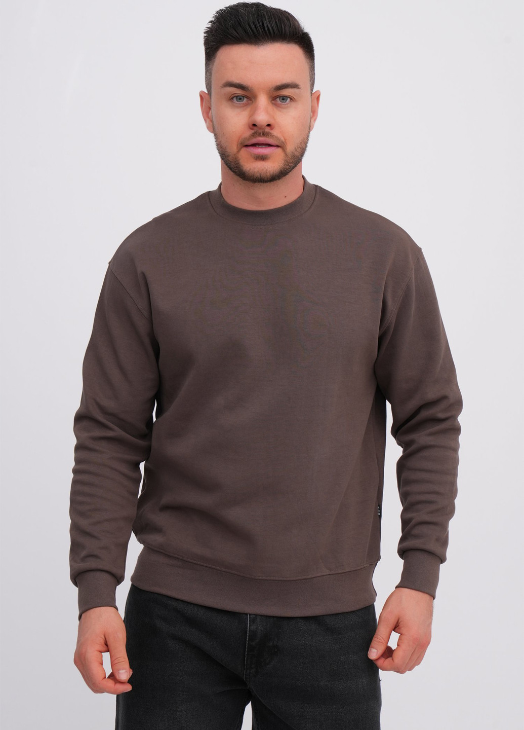 Кавовий світшот K.O.R однотонний без декору (362378169)