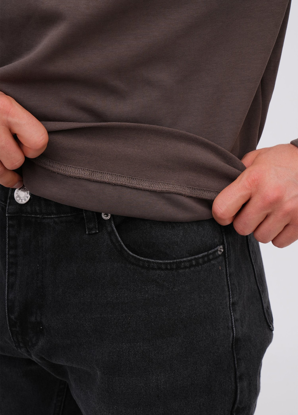 Кавовий світшот K.O.R однотонний без декору (362378169)