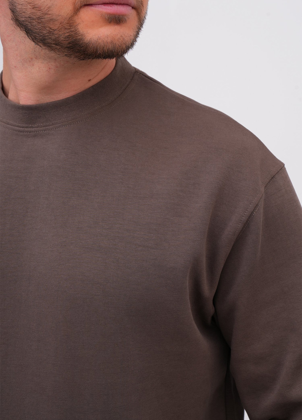 Кавовий світшот K.O.R однотонний без декору (362378169)