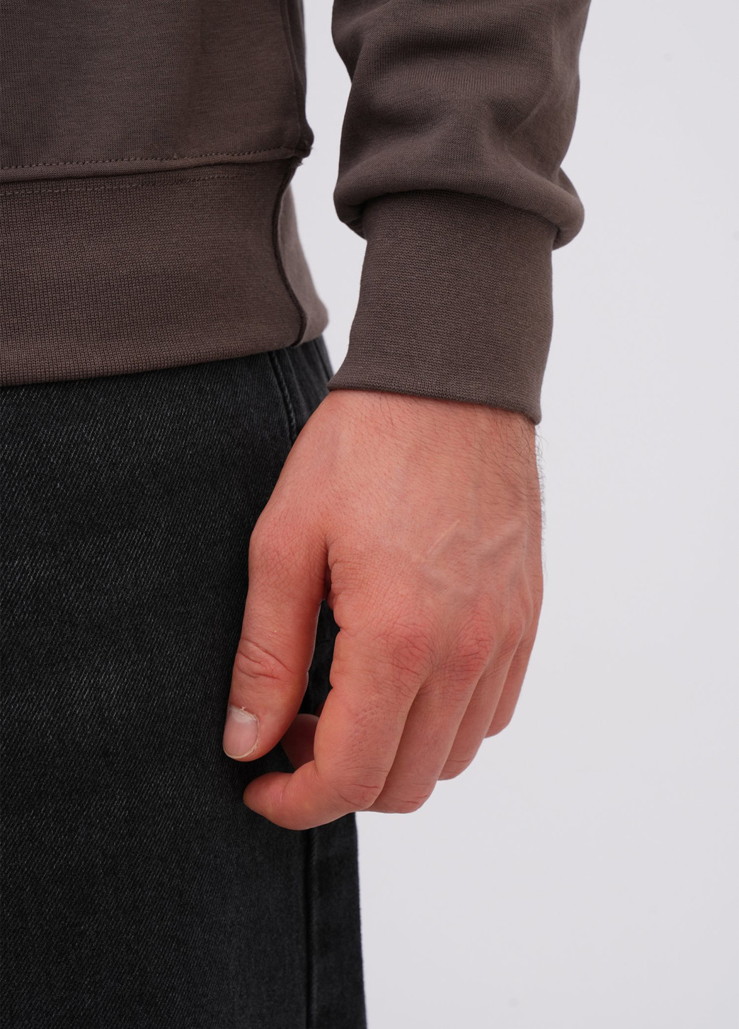 Кавовий світшот K.O.R однотонний без декору (362378169)