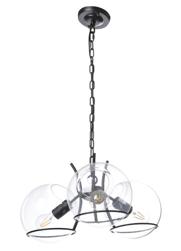 Люстра лофт подвесная модо кухонная BL-389S/3 E27 BK Brille (253886987)