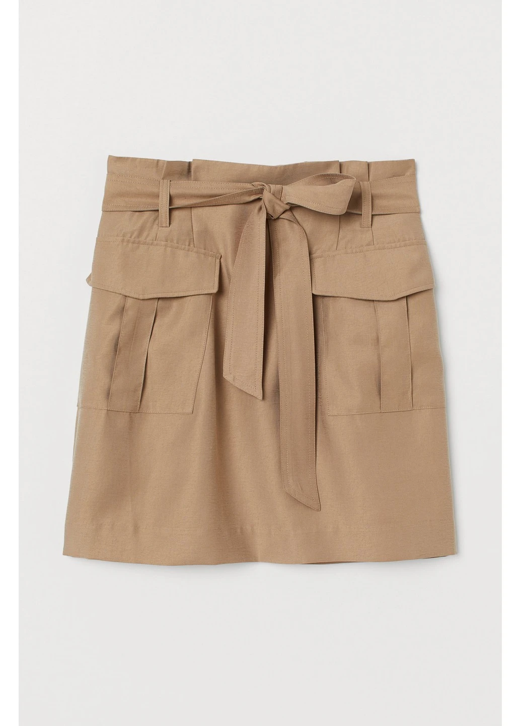 Бежевая однотонная юбка H&M