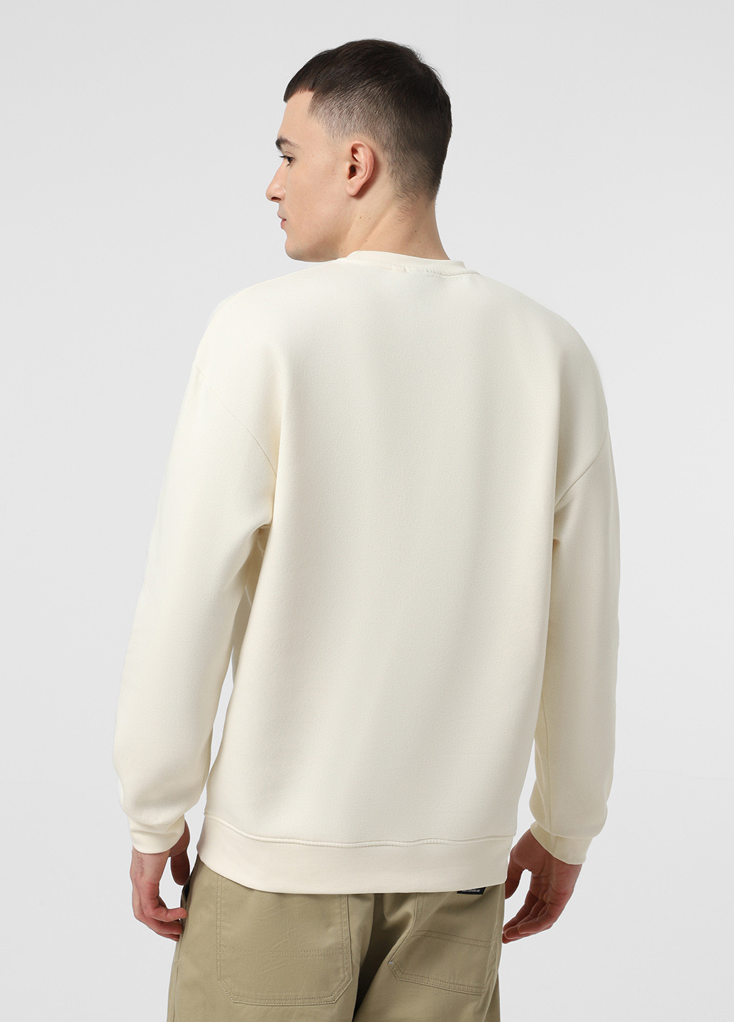 Молочний світшот Piazza Italia однотонний без декору (328649979)