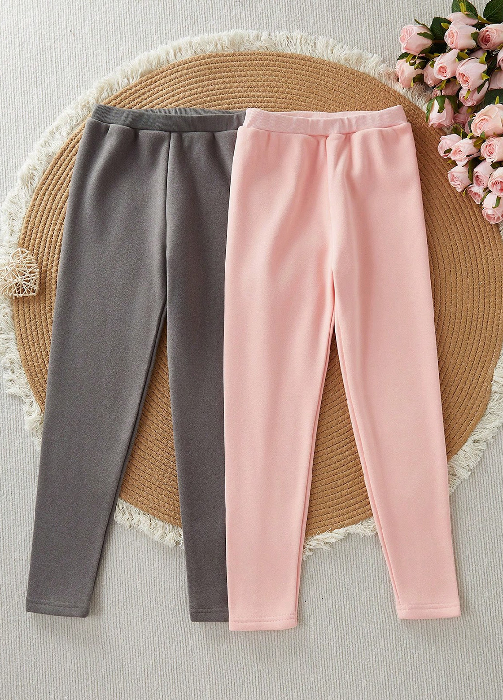 Комбинированные зимние леггинсы (2 шт.) SHEIN