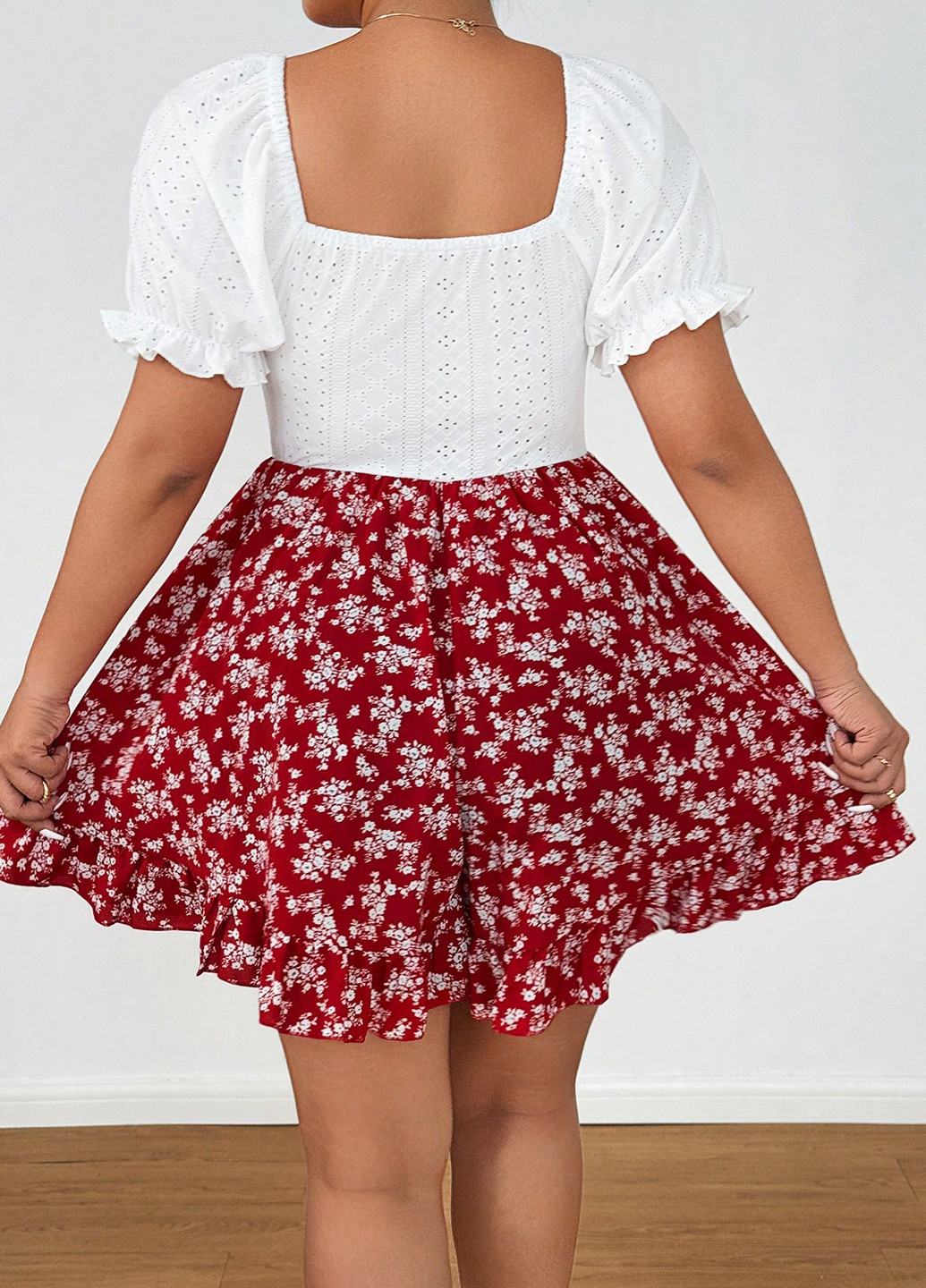 Комбинезон SHEIN комбинезон-шорты цветочный комбинированный кэжуал полиэстер