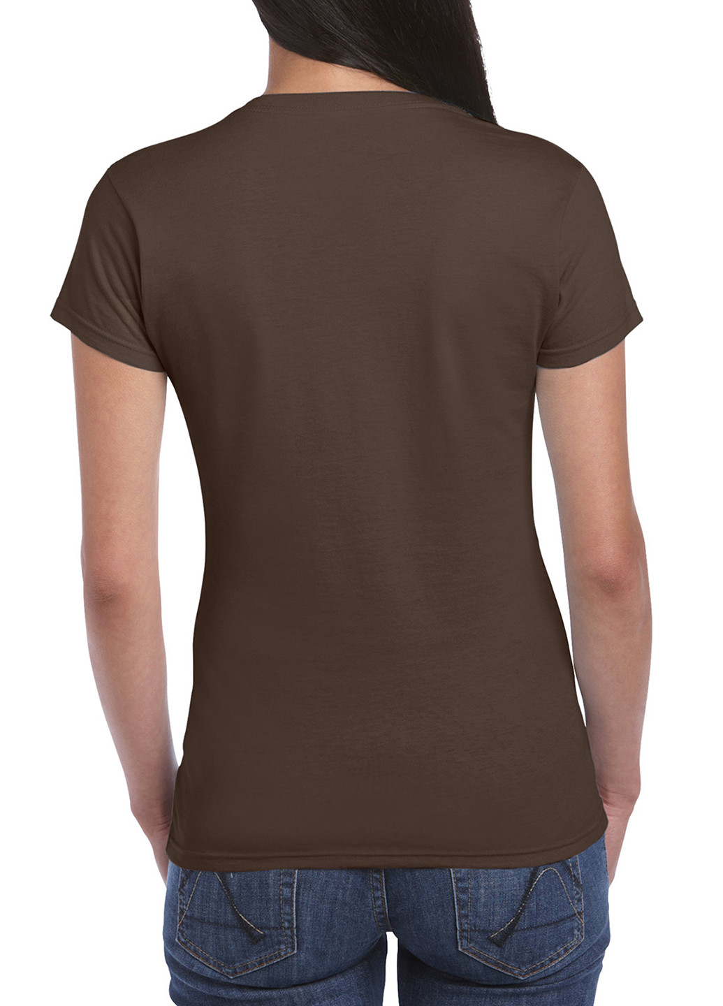 Шоколадная летняя футболка Gildan