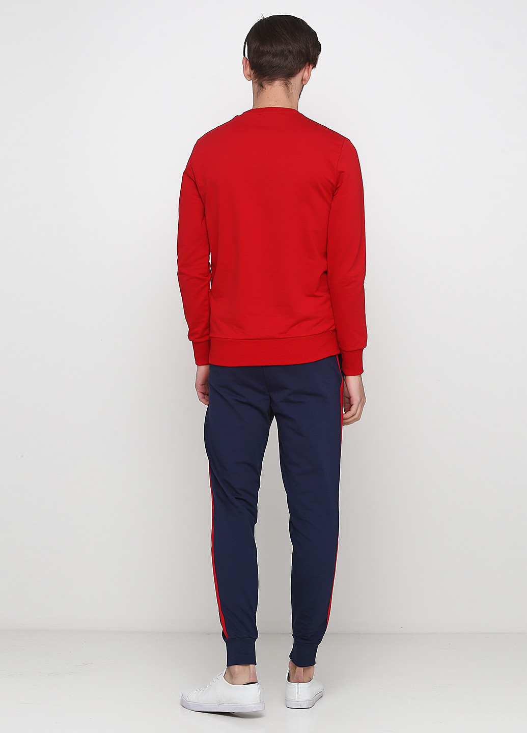 Світшот Madoc Jeans - Прямий крій напис червоний спортивний бавовна, трикотаж - (158422379)