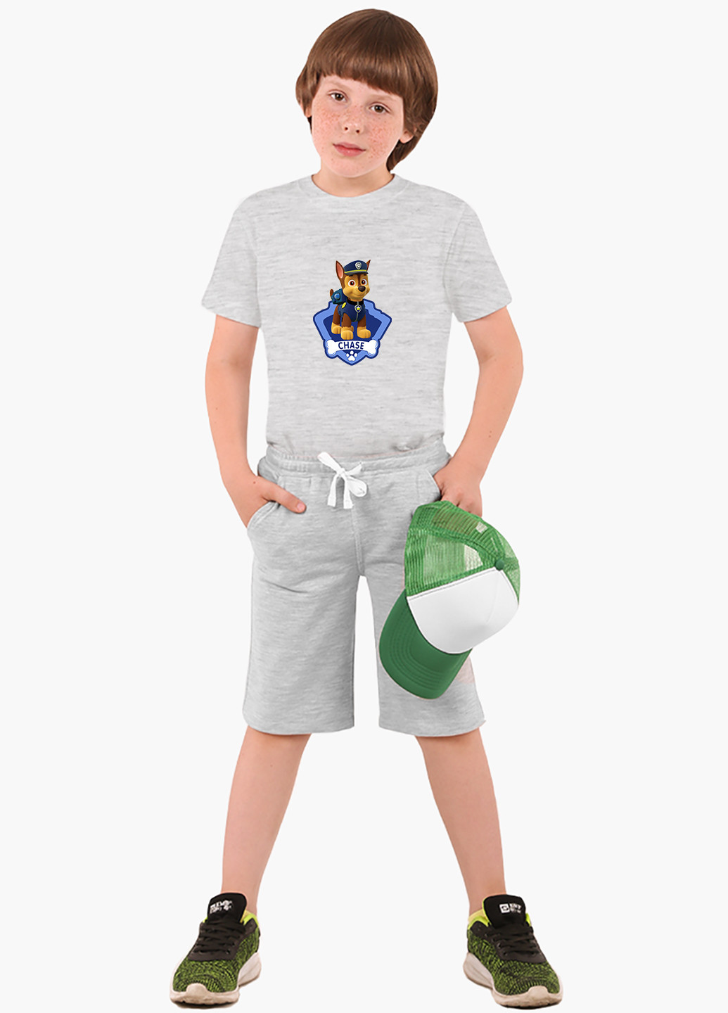 Світло-сіра демісезонна футболка дитяча щенячий патруль (paw patrol) (9224-1610) MobiPrint