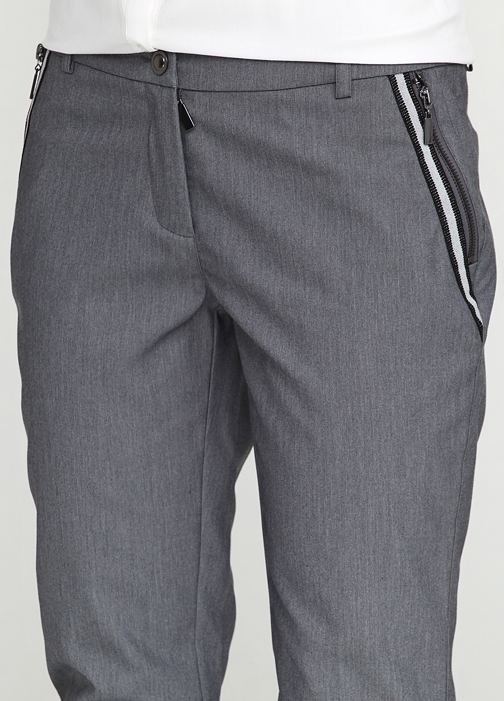 Серые кэжуал демисезонные брюки BRANDTEX COPENHAGEN