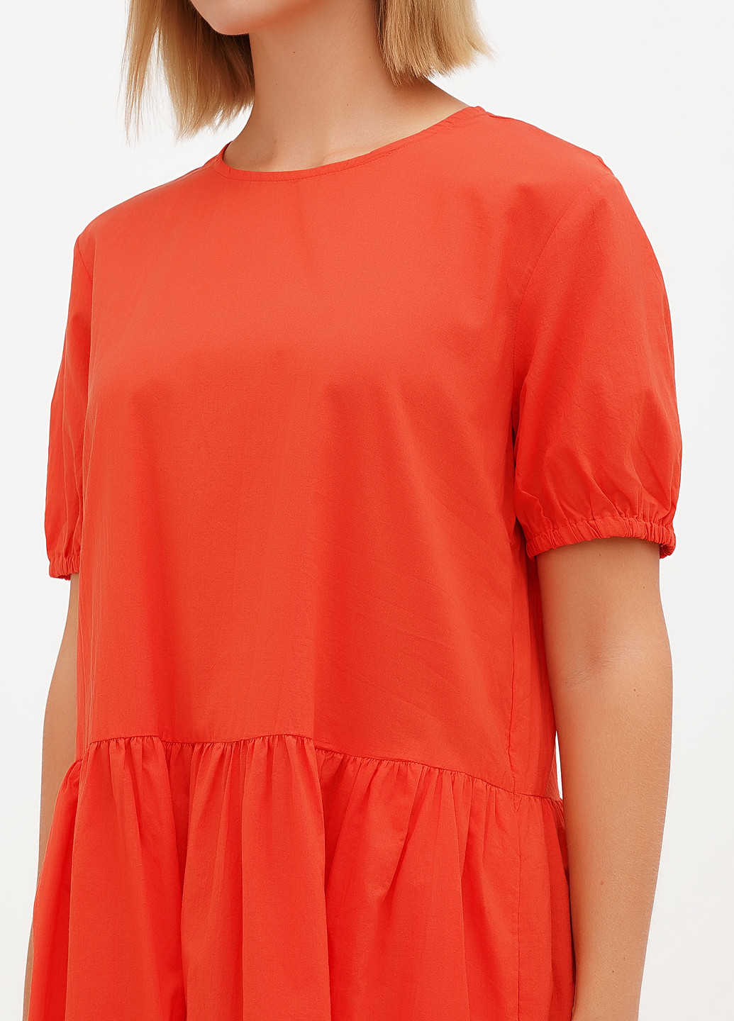 Коралова кежуал сукня а-силует Rosa Shock однотонна