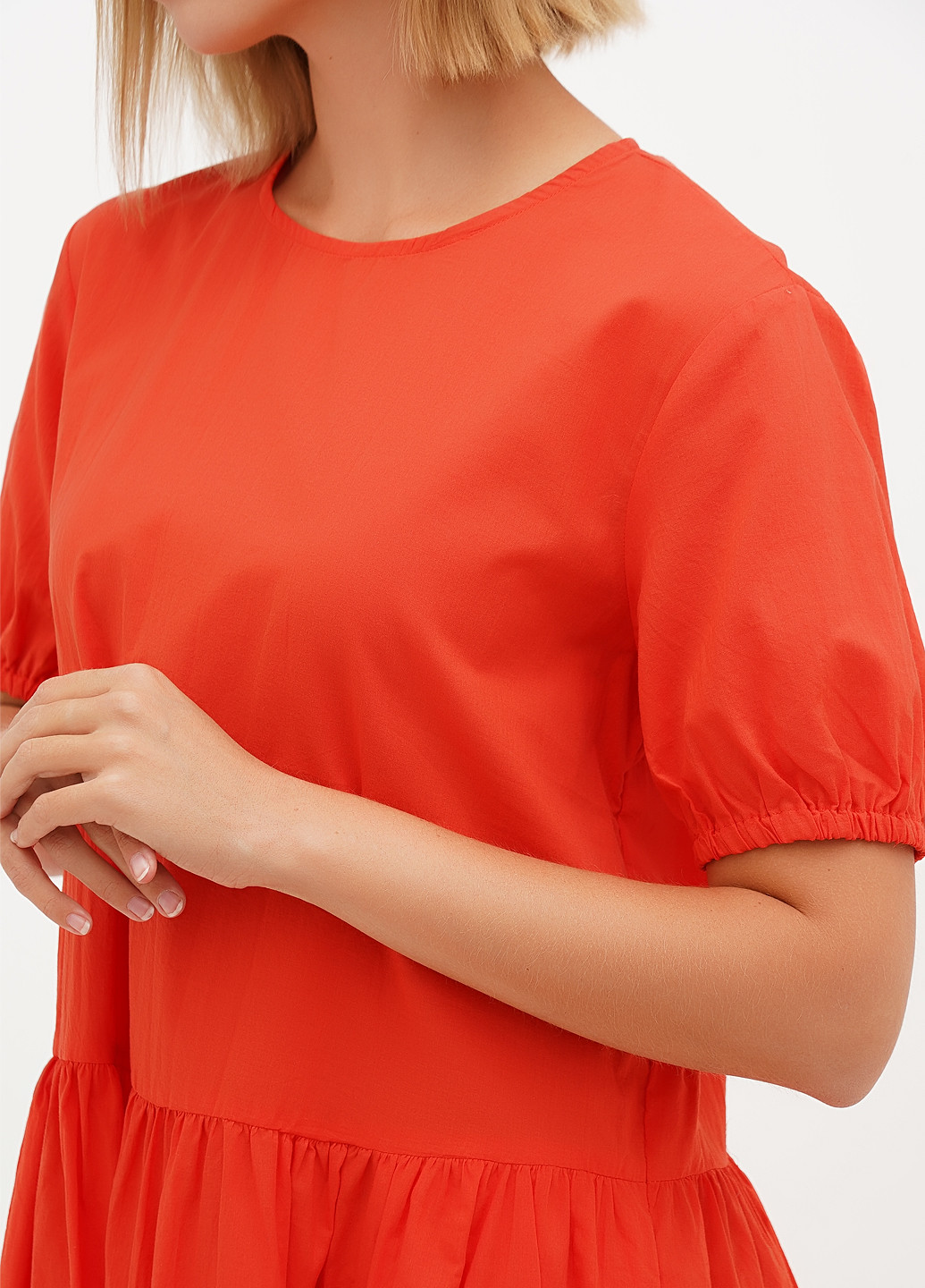 Коралова кежуал сукня а-силует Rosa Shock однотонна