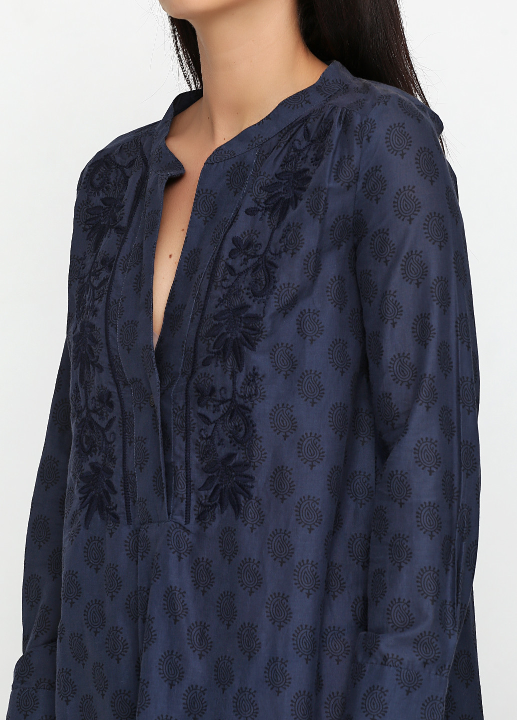 Темно-синя кежуал сукня Kookai з геометричним візерунком