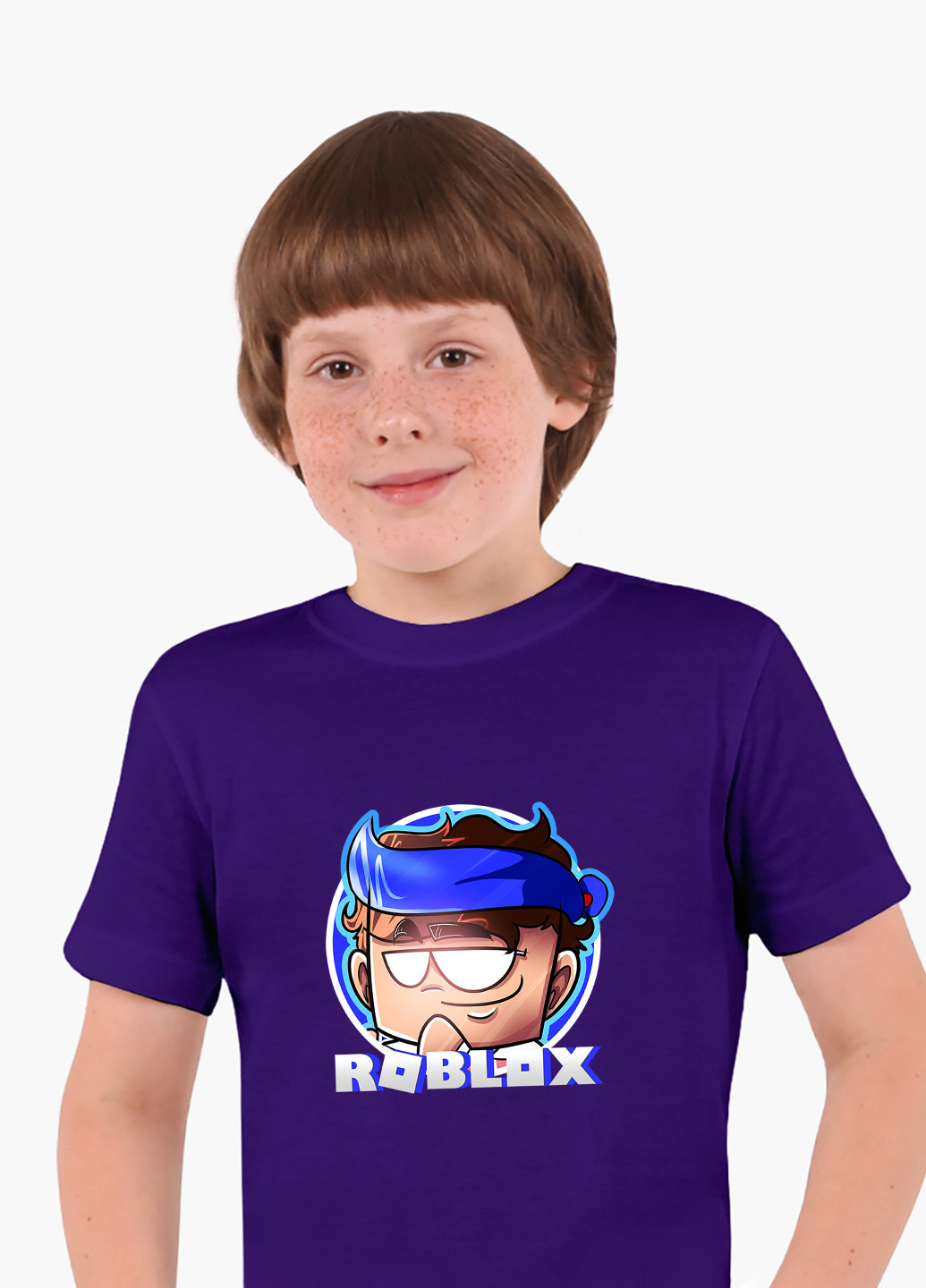 Фиолетовая демисезонная футболка детская роблокс (roblox)(9224-1224) MobiPrint