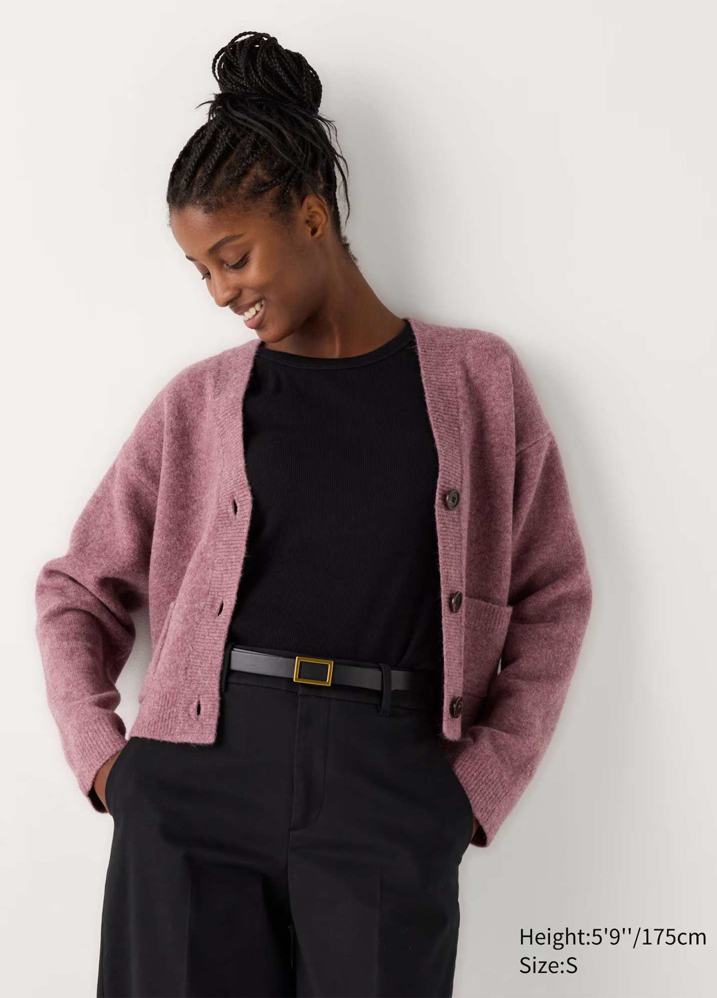 Розовый демисезонный кардиган Uniqlo