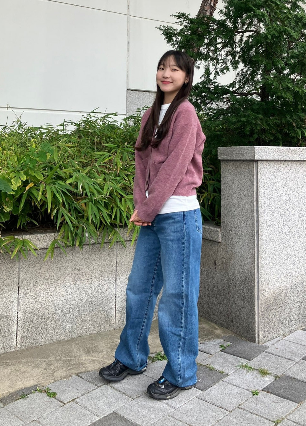 Розовый демисезонный кардиган Uniqlo