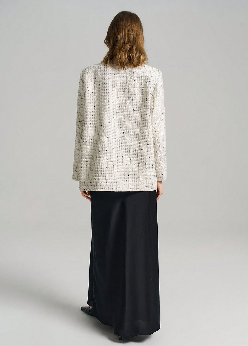 Молочное демисезонное Пальто однобортное SHEIN