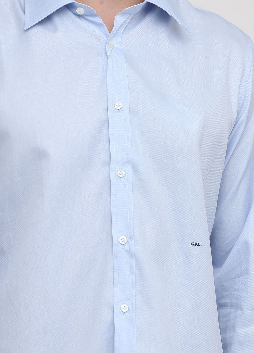 Голубой классическая рубашка меланж John Richmond