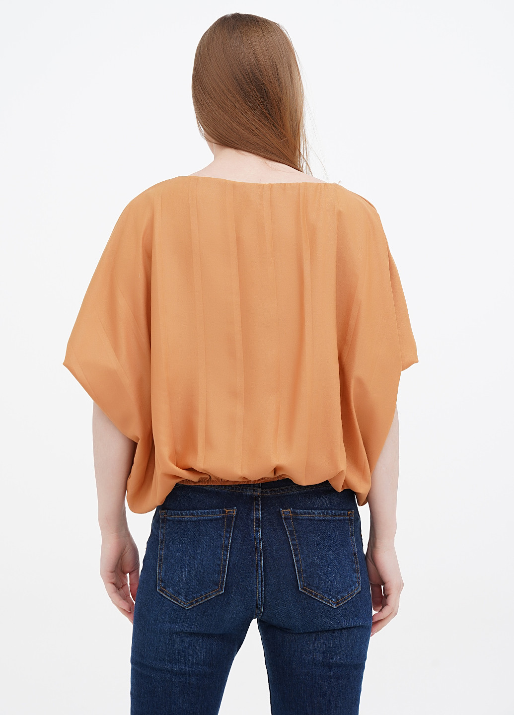 Оранжевая демисезонная блуза Oltre