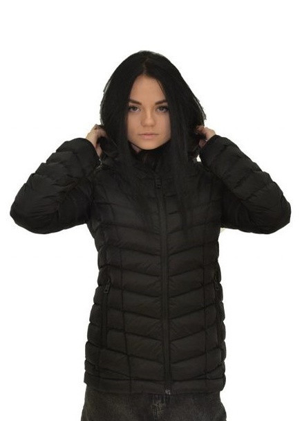 Чорна демісезонна куртка жіноча Moncler