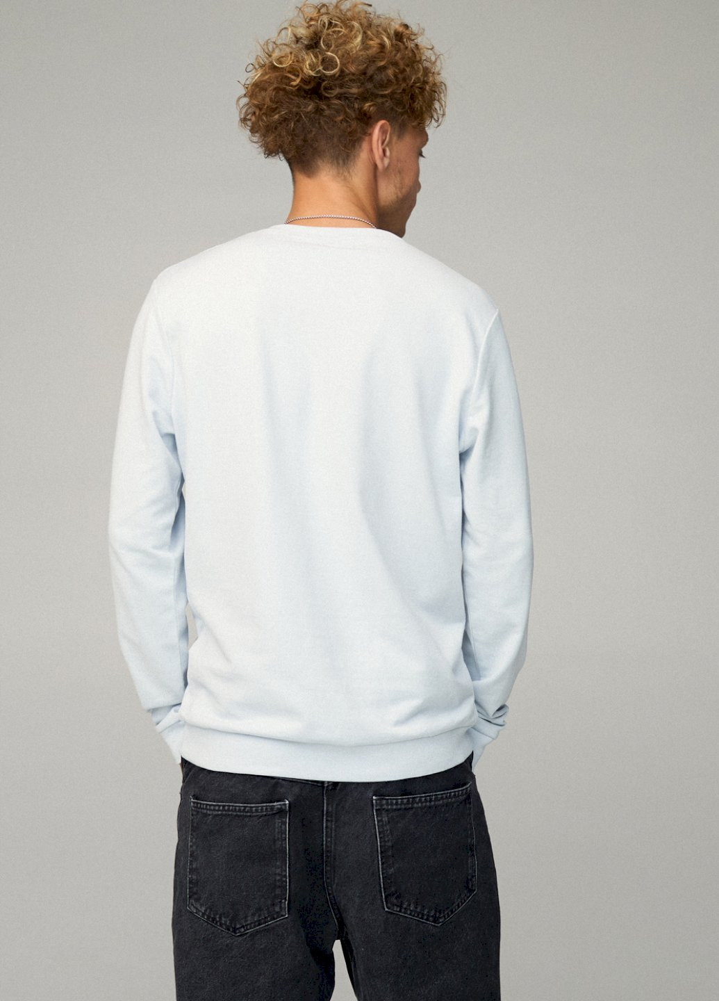 Светло-голубой свитшот мужской basic /no flis/ YAPPI (252258371)