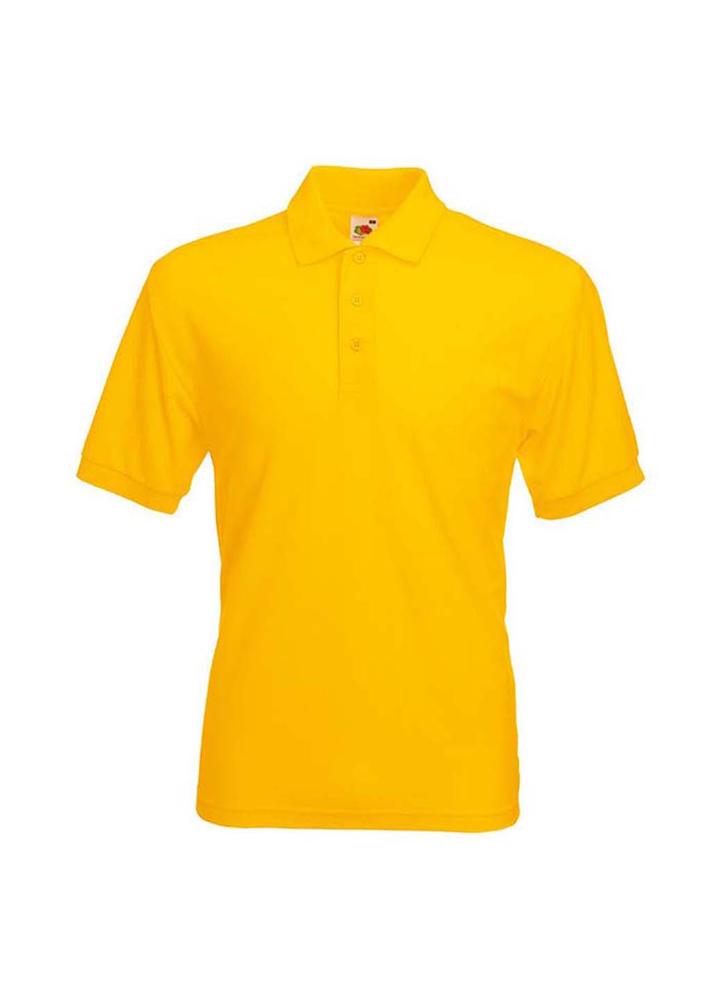 Желтая футболка-поло для мужчин Fruit of the Loom