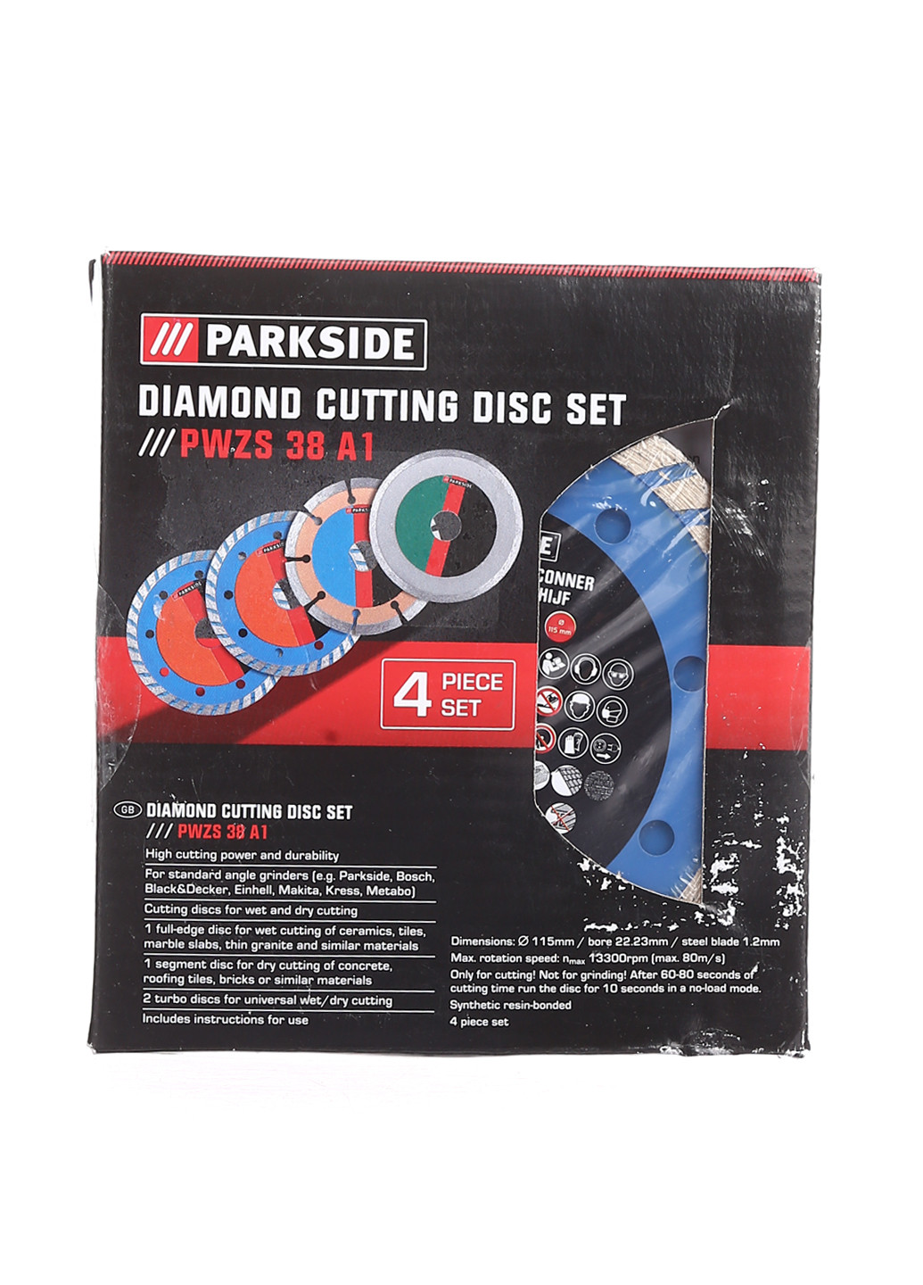 Набор режущих дисков PWZS 38 A1 (4 шт.) Parkside (87835507)