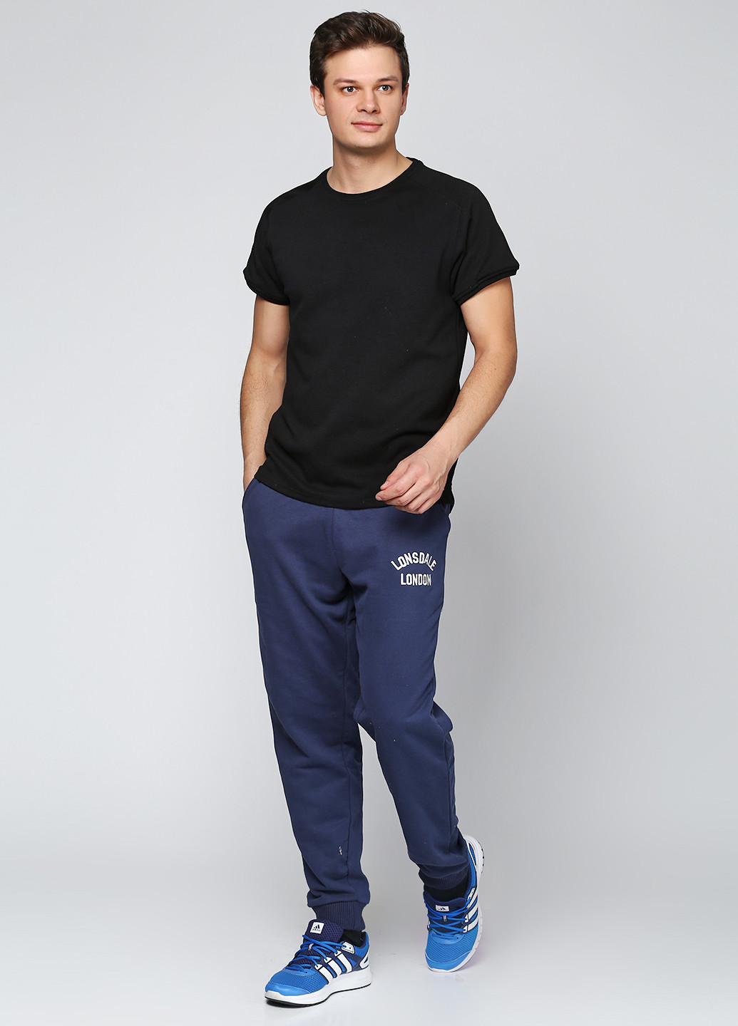 Синие спортивные демисезонные брюки Lonsdale