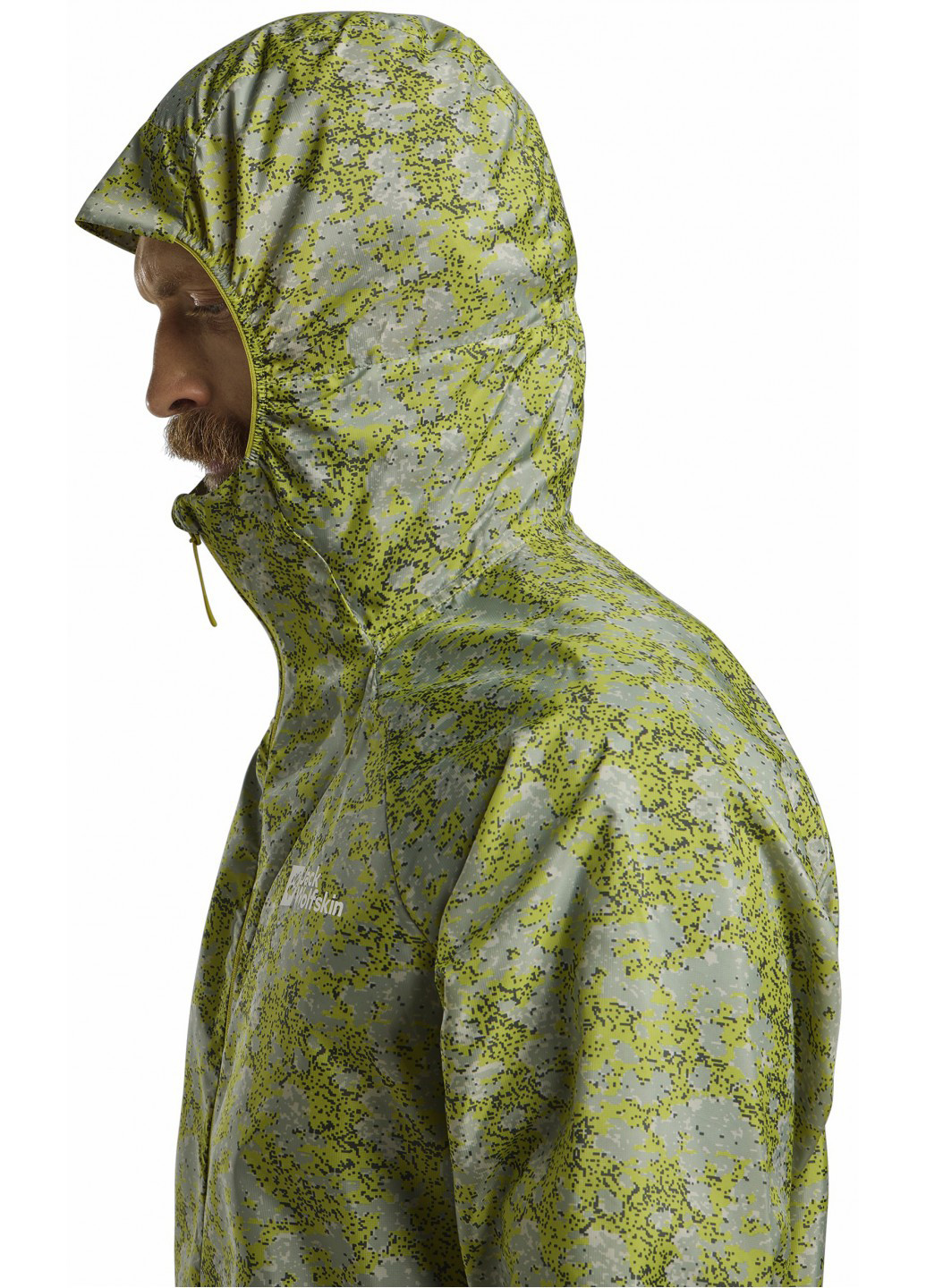 Сіро-зелена демісезонна вітровка Jack Wolfskin PRELIGHT WIND JKT M