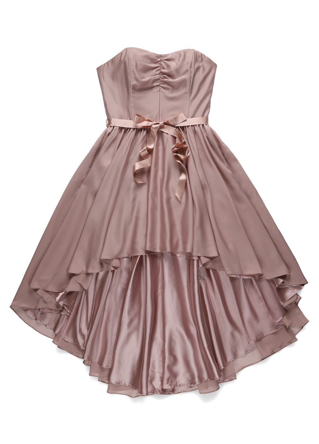 Рожево-коричнева святковий сукня зі шлейфом, з корсетом Swing однотонна