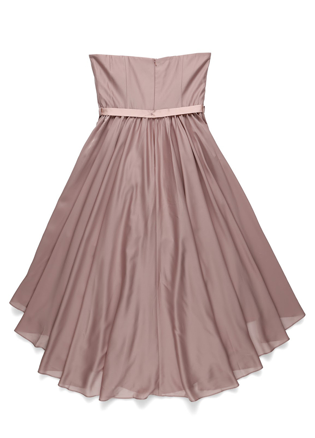 Рожево-коричнева святковий сукня зі шлейфом, з корсетом Swing однотонна
