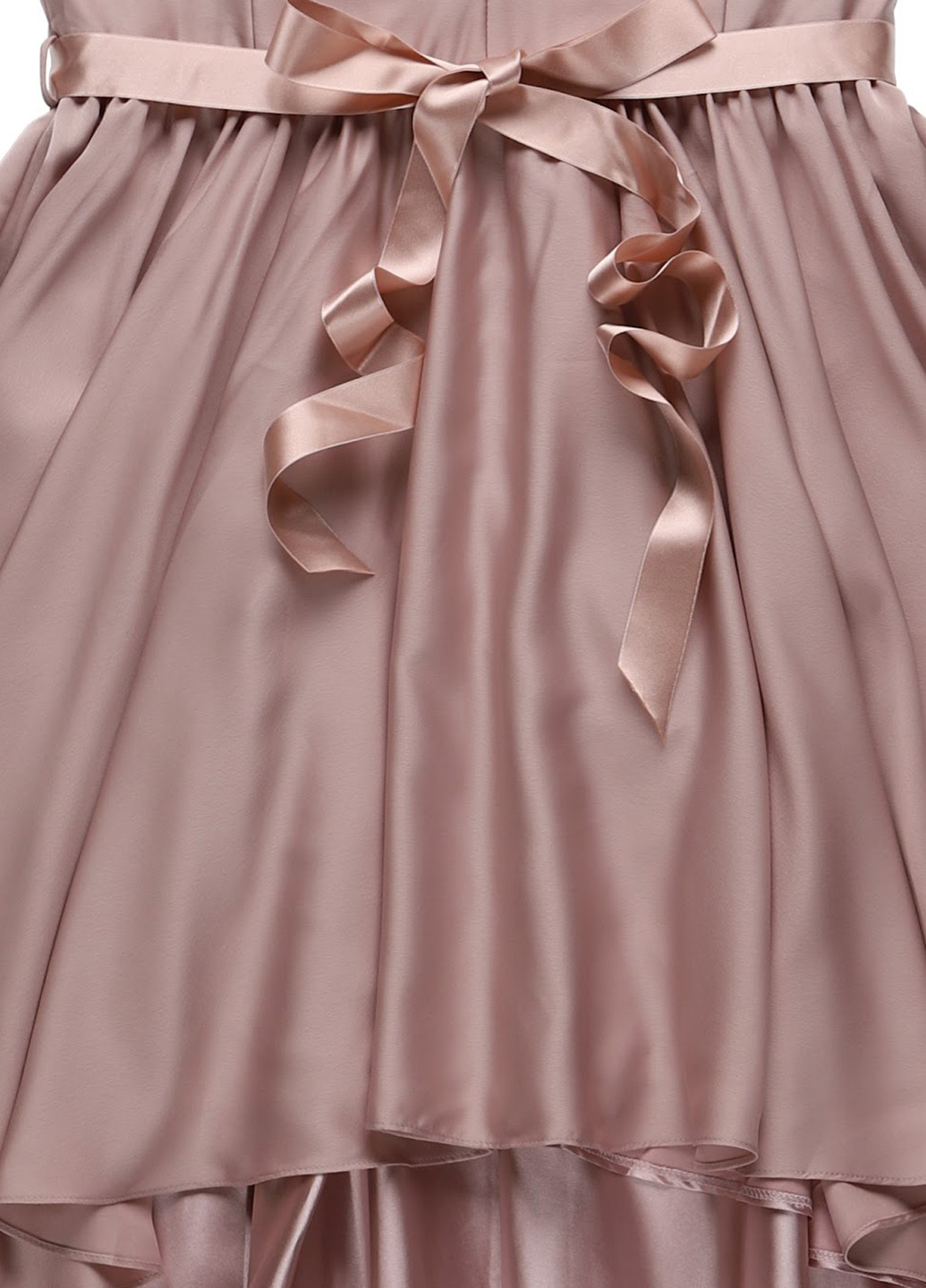 Рожево-коричнева святковий сукня зі шлейфом, з корсетом Swing однотонна