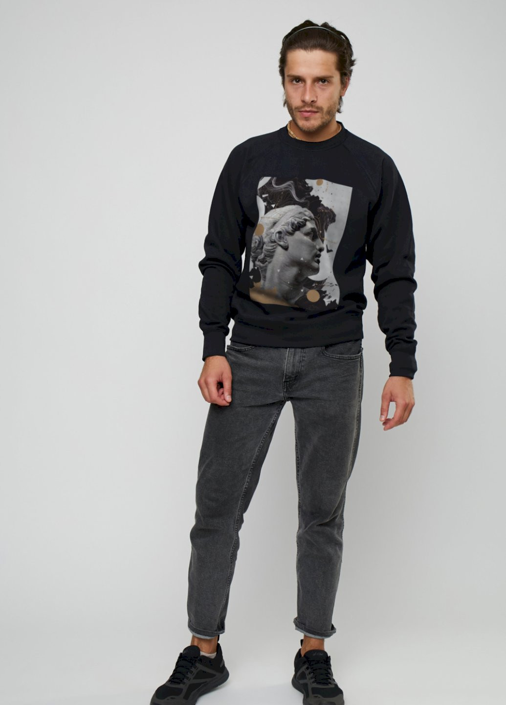 Черный свитшот мужской YAPPI (198688831)