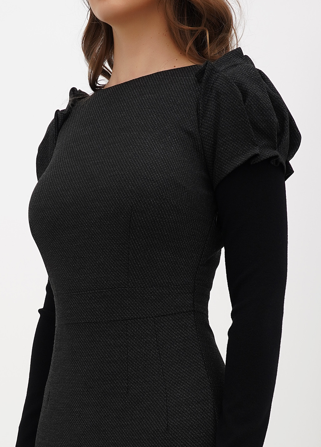 Чорна кежуал сукня а-силует Sassofono однотонна