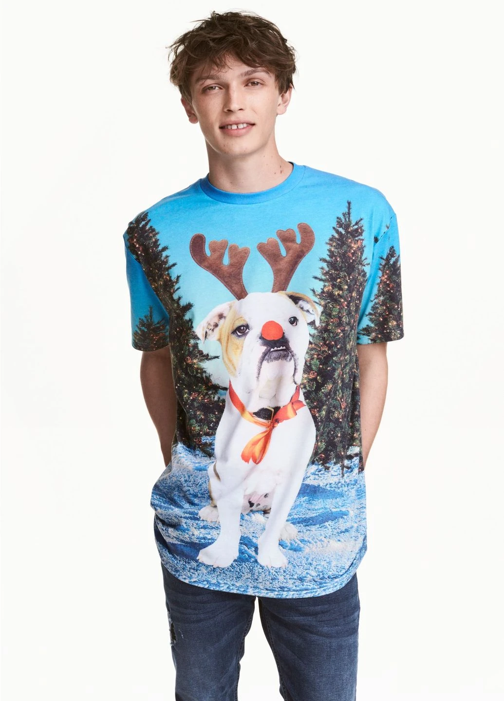 Блакитна футболка H&M