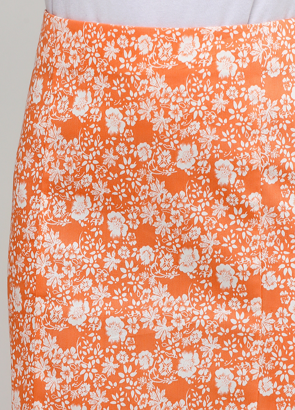 Персиковая кэжуал цветочной расцветки юбка Vovk карандаш