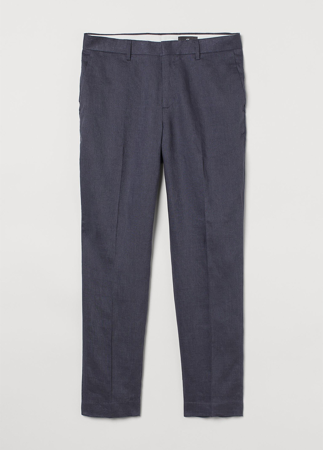 Серо-синие кэжуал демисезонные прямые брюки H&M