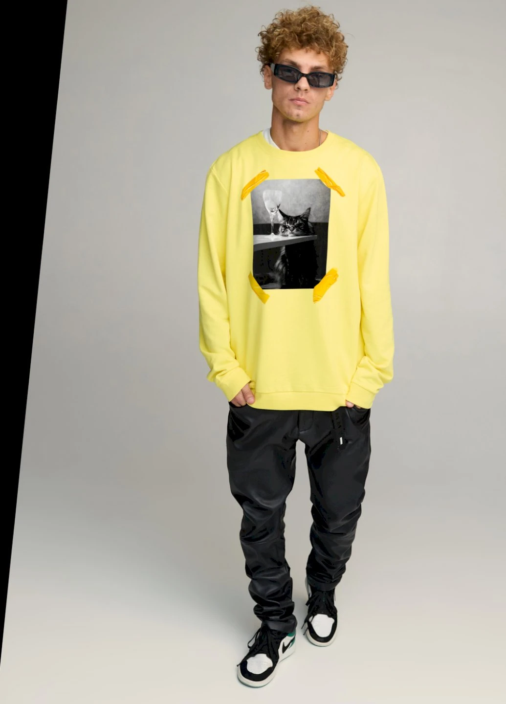 Жовтий свитшот мужской oversize /no flis/ YAPPI малюнок (254557488)
