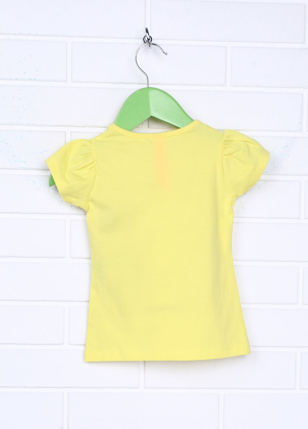 Желтая летняя футболка с коротким рукавом Vinrose