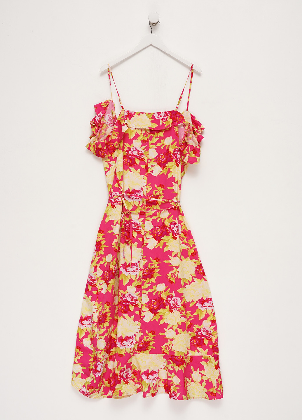 Комбинированное кэжуал платье на запах Boohoo с цветочным принтом