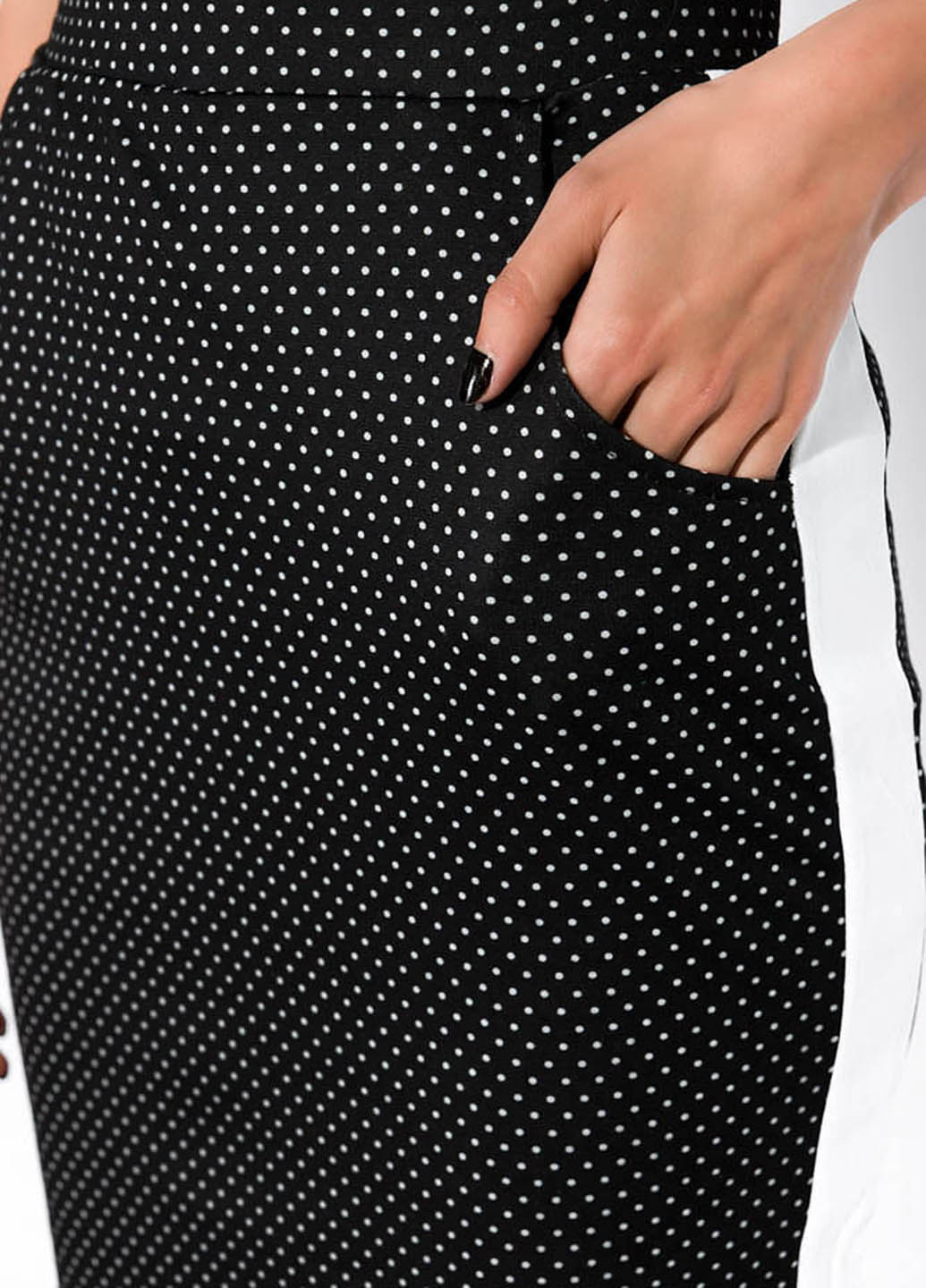 Черно-белая кэжуал в горошек юбка Time of Style карандаш